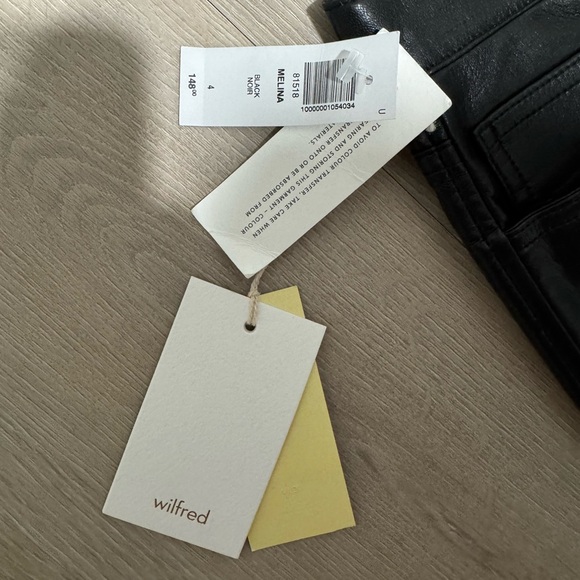 Aritzia Wilfred Melina Black Leather Pants - Picture 5 of 5